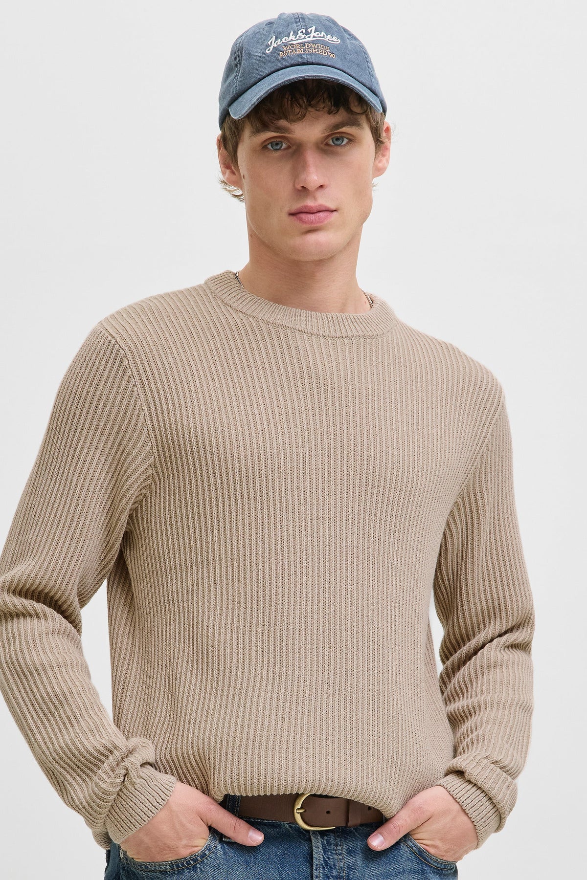 Jack & Jones Dover Knit Crew Neck SN Moonbeam
