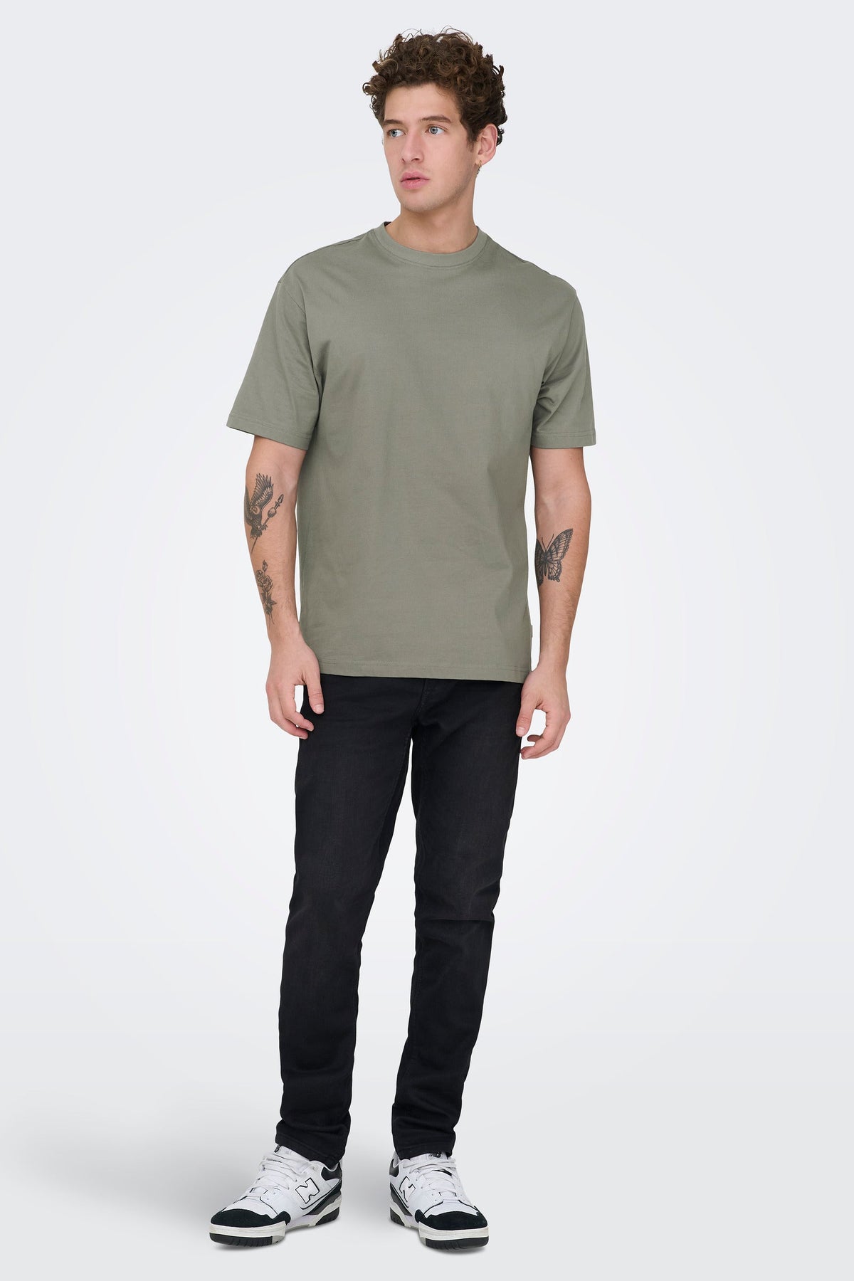 Only & Sons Fred Life Relaxed SS Tee Noos Castor Gray