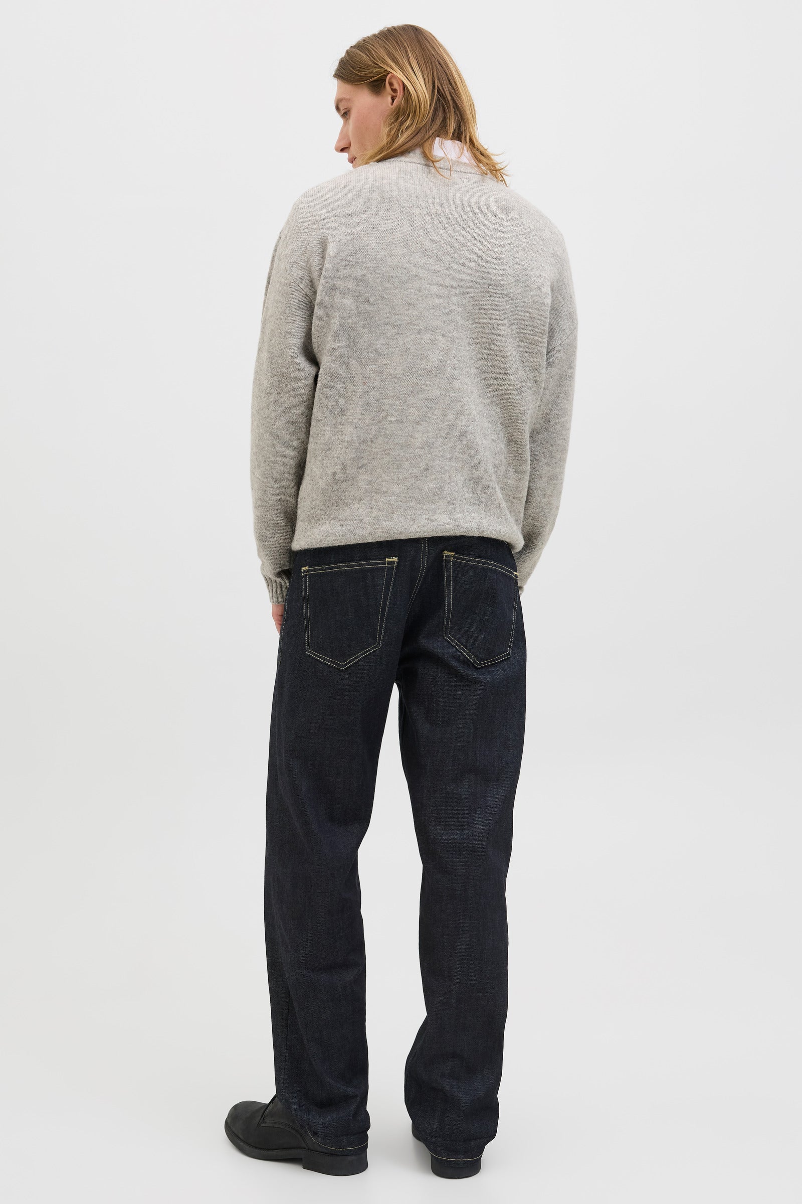 Jack & Jones Soho Ollie Knit Crew Neck Light Grey Melange