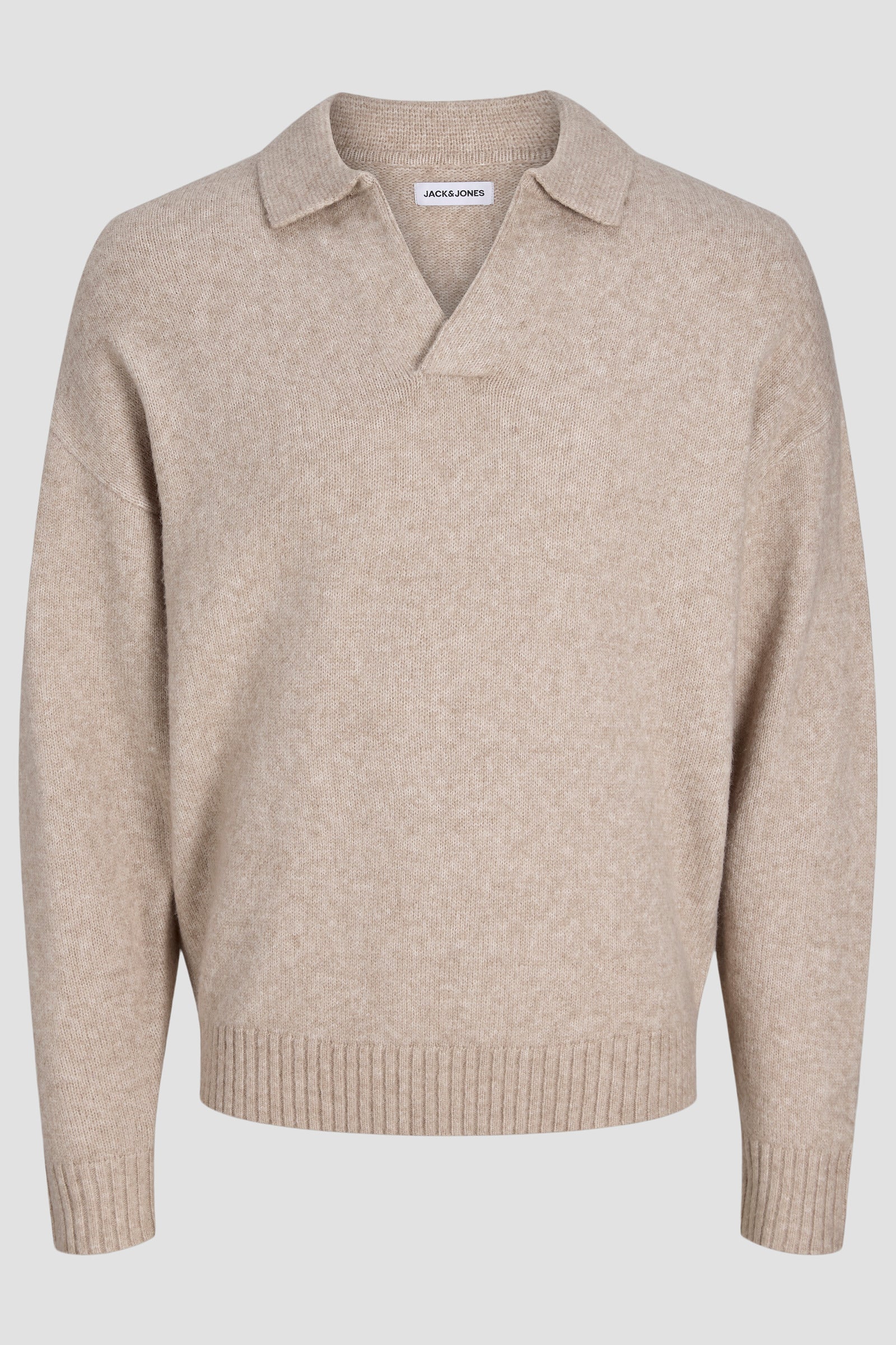 Jack & Jones Soho Ollie Knit Split Neck Atmosphere