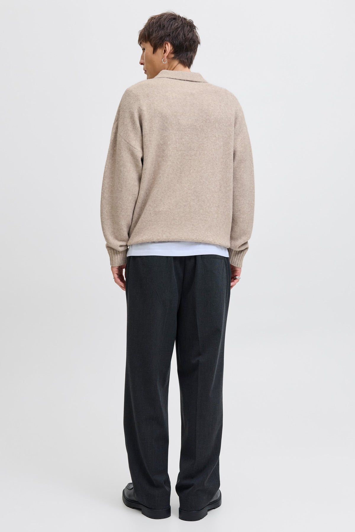 Jack & Jones Soho Ollie Knit Split Neck Atmosphere
