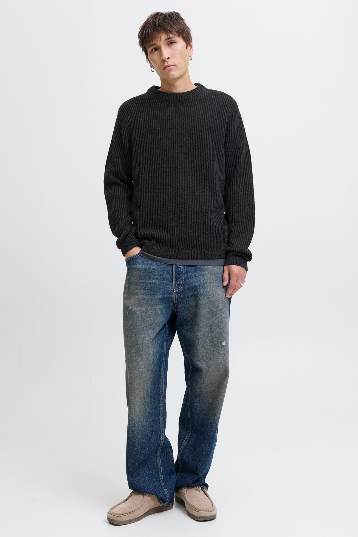 Jack & Jones Dover Knit Crew Neck SN Black