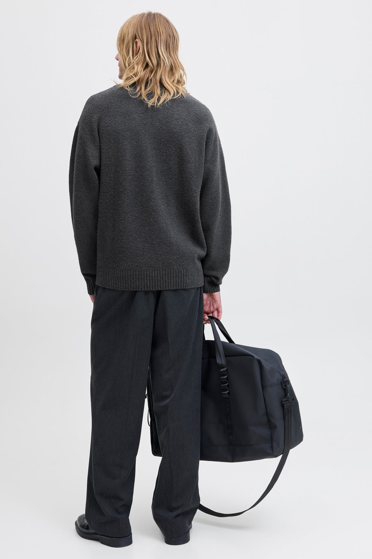 Jack & Jones Soho Ollie Knit Crew Neck SN Asphalt