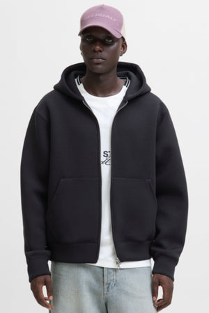 Jack & Jones Cover Scuba Sweat Zip Hood Zwart