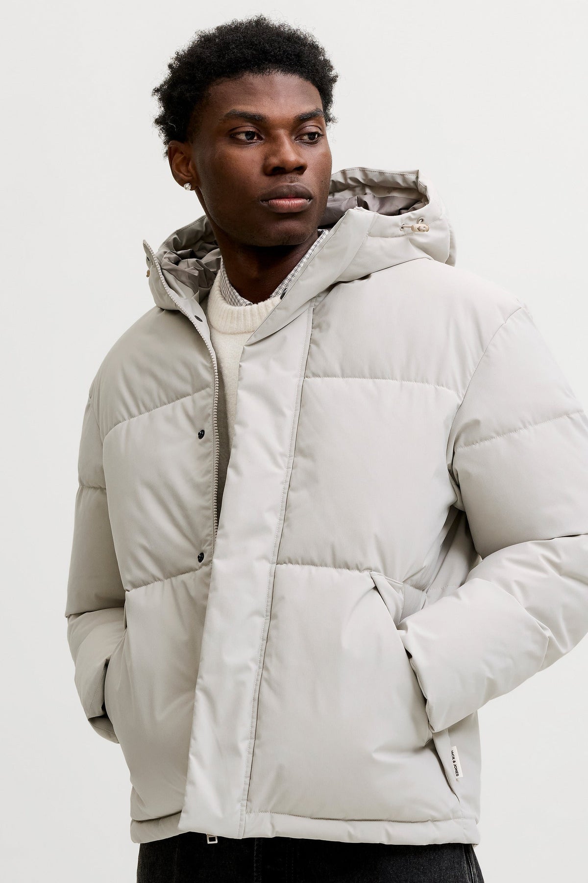 Jack & Jones Soho Puffer Hood Aw26 Dove