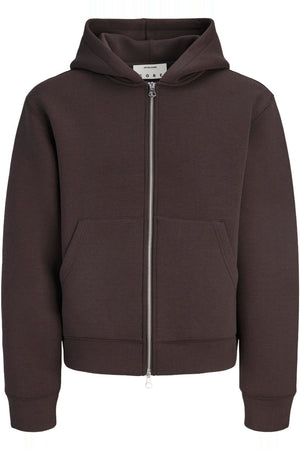Jack & Jones Legacy Sweat Scuba Zip Hoodie Chocolate Torte