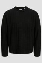 Jack & Jones Bradley Carter Knit Crew Neck Black