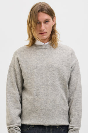Jack & Jones Soho Ollie Knit Crew Neck Light Grey Melange