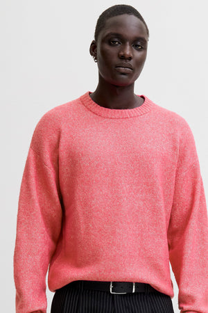 Jack & Jones Soho Ollie Knit Crew Neck Fuchsia Rose