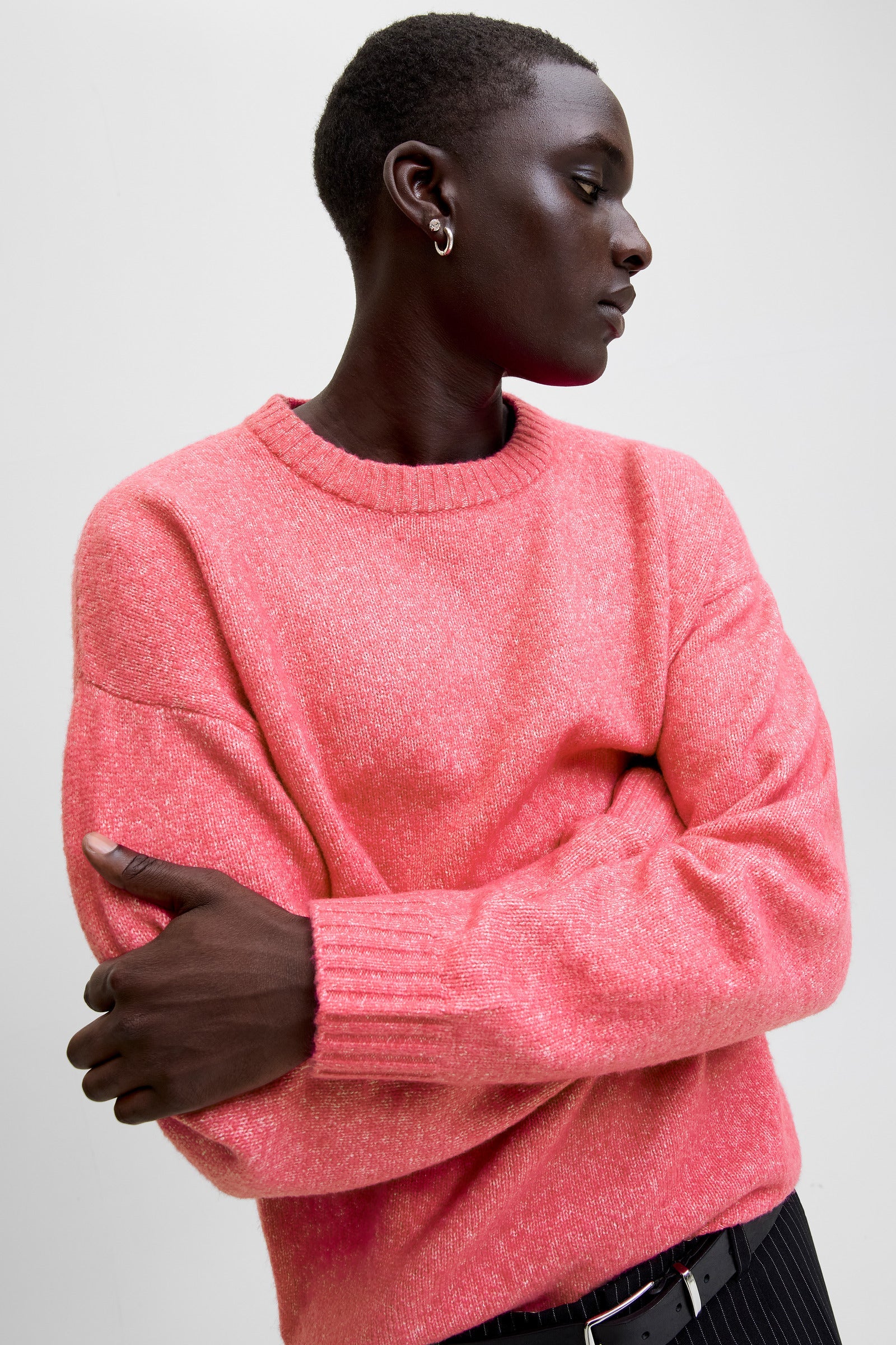 Jack & Jones Soho Ollie Knit Crew Neck Fuchsia Rose