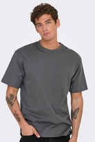 Only & Sons Fred Life Relaxed Fit SS Tee Noos Grey Pinstripe