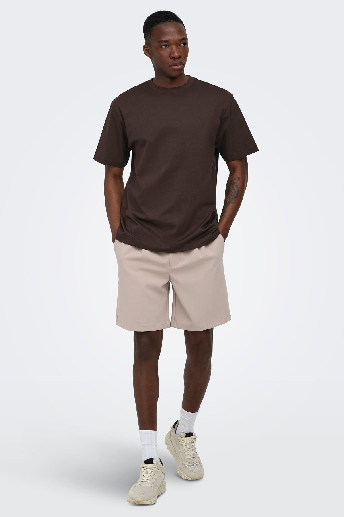 Only & Sons Fred Life Relaxed SS Tee Coffee Bean