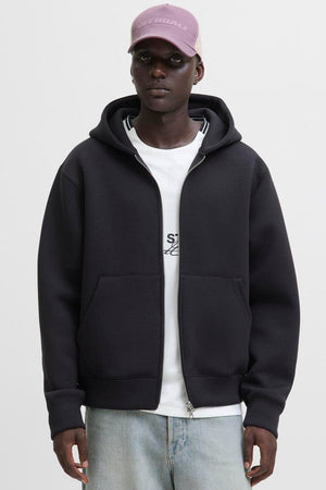 Jack & Jones Cover Scuba Sweat Zip Hood Zwart