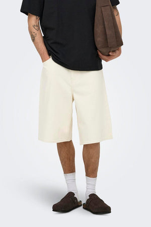 Only & Sons Carl Balloon Ecru 4145 Denim Shorts