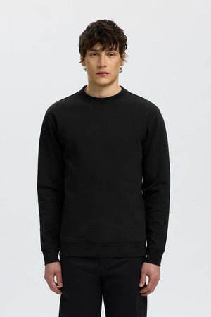 Selected Tom Soft Crew Neck Sweat Black