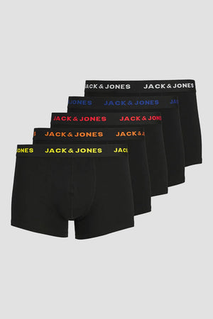 Jack & Jones Black Friday Trunkss 5 PACK Black x 5