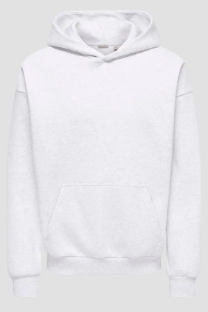 Only & Sons Ceres Oversized LS Hoodie Super Light Grey Melange