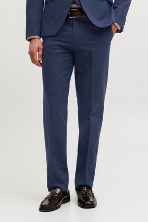 Jack & Jones Martin Summer Trousers Linen Blend Dark Navy