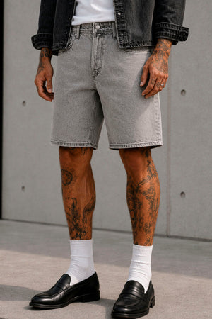 Jack & Jones Jjitony Jjoriginal Grey Denim Short