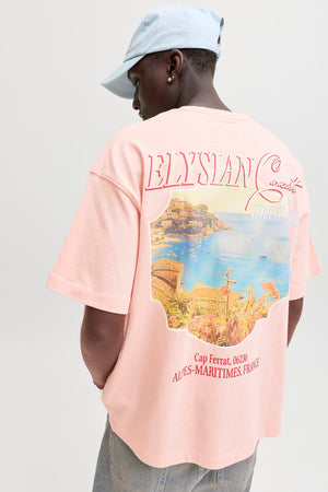 Jack & Jones Sanremo Back Tee SS Crew Neck SN Peach Melba