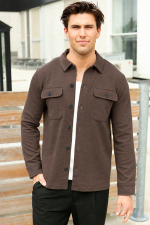Only & Sons Kodyl Overshirt Sweat Coffee Bean