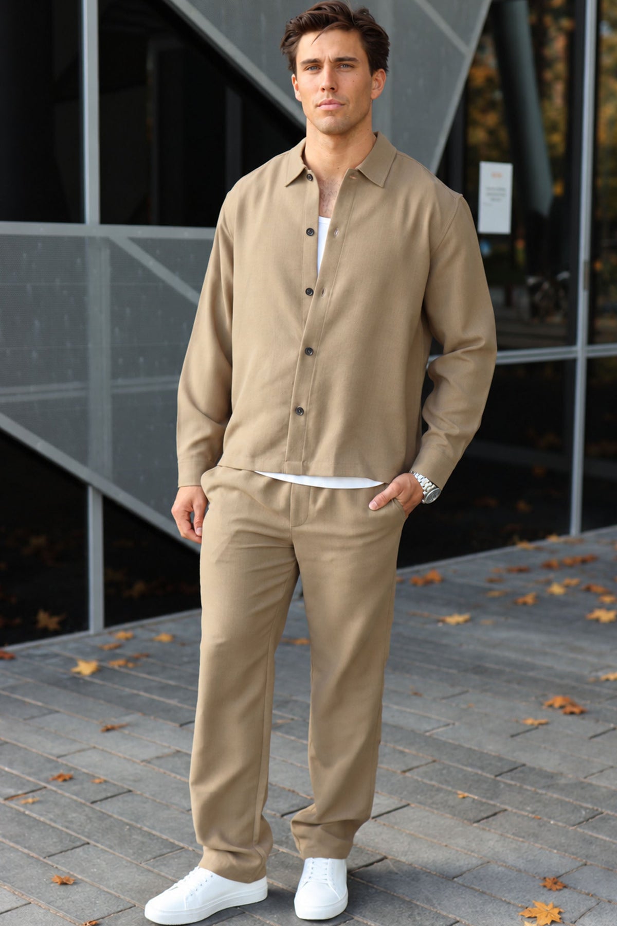 Only & Sons Hansi Straight Edge Pant Petrified Oak