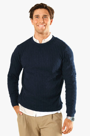 Kronstadt Cable Cotton Knit Sky Captain