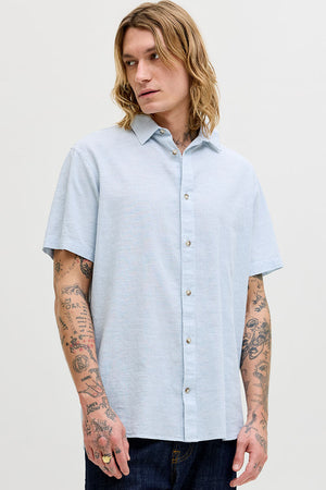Jack & Jones Summer Shirt Linen Blend SS Celestial Blue