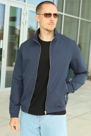 Jack & Jones Rush Harrington Bomber Navy Blazer