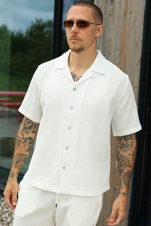 ONLY & SONS Bertil Waffle SS Resort Shirt Cloud Dancer