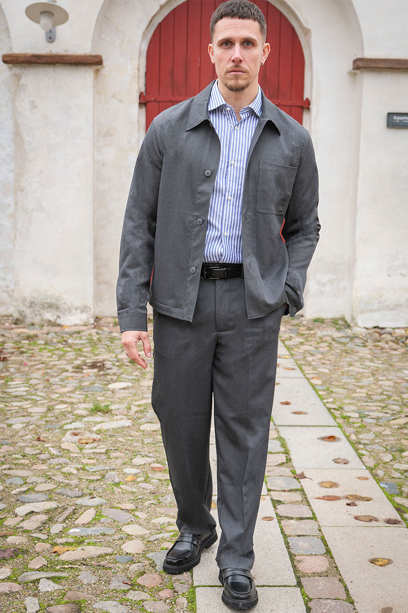 ONLY & SONS Miro Tailored Loose Fit Pants Dark Grey Melange