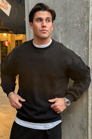 Only & Sons Ceres Oversized LS Crew Sweat Black