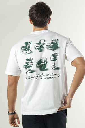 Only & Sons Fred Rlx Ss Print Tee Bright White