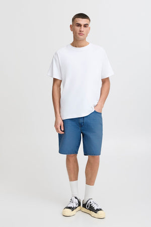 Solid Ryan Shorts Middle Blue Denim