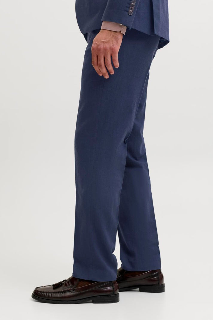 Jack & Jones Martin Summer Trousers Linen Blend Dark Navy