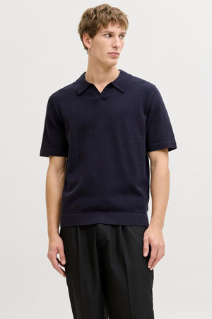 Jack & Jones Blamilano Spring Split Neck SS Night Sky