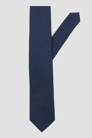 Jack & Jones Solid Structured Tie Navy Blazer