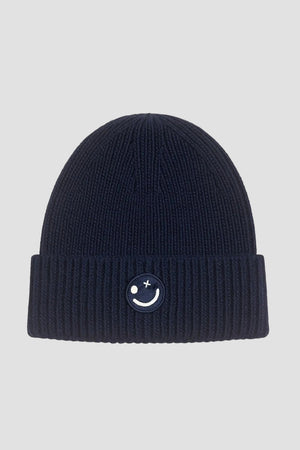 Clean Cut Copenhagen Smiley Beanie Dark Navy