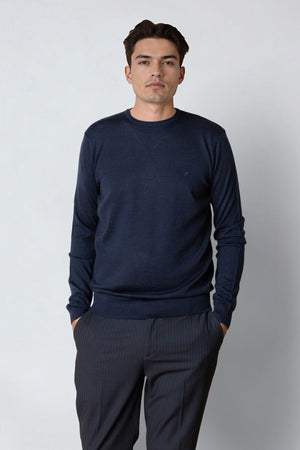 Clean Cut Copenhagen Merino Crewneck Knit Navy