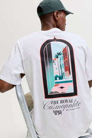 Jack & Jones Paradise Island Tee SS Crew Neck Bright White