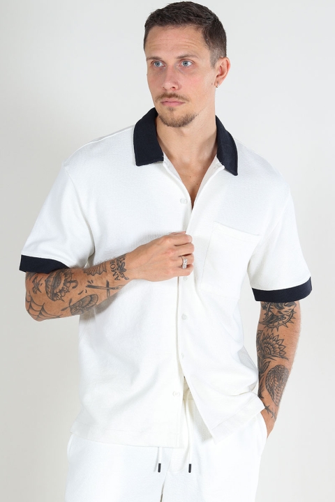 ONLY & SONS Mabon Relax Emb SS Shirt Cloud Dancer