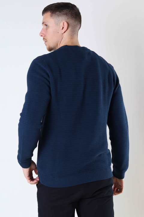 Solid Valencia Crew Knit Insignia Blue