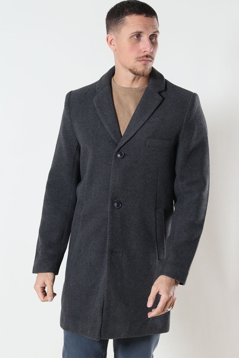 ONLY & SONS JAYLON WOOL COAT OTW Dark Grey Melange