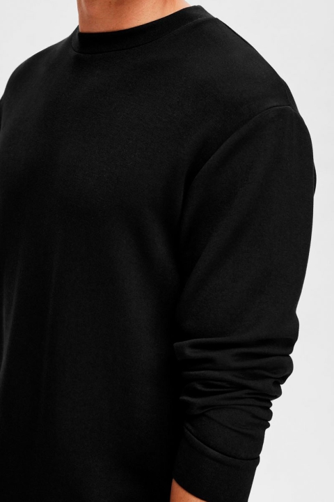 Selected Emanuel Soft Crew Neck Sweat Black