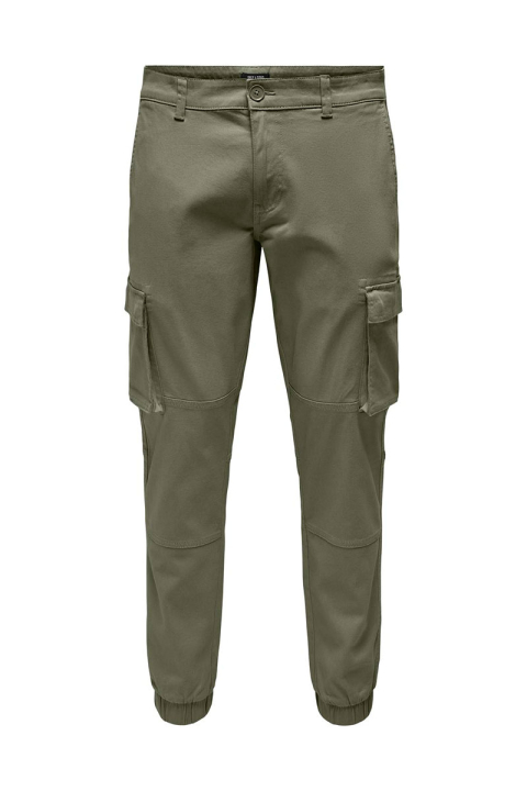 ONLY & SONS Cam Stage Cargo Cuff Pants Deep Lichen Green