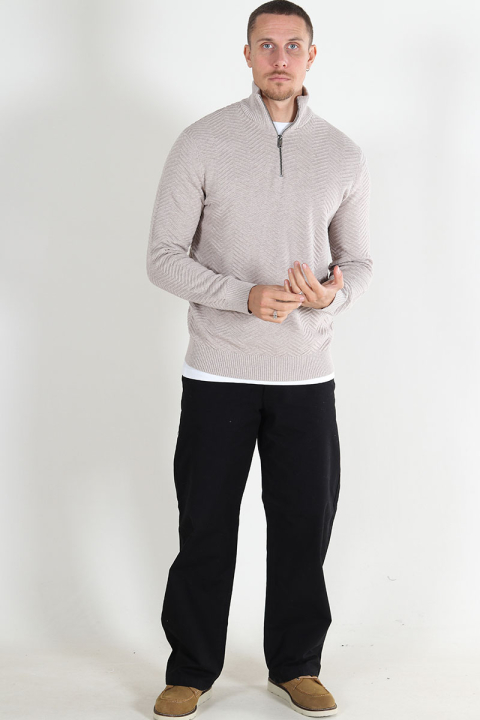 ONLY & SONS Mace Regular Half Zip Knit Silver Lining