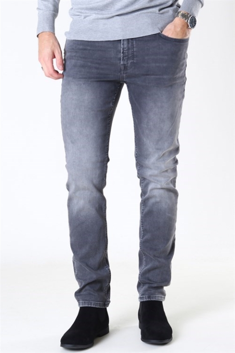 Only & Sons Loom Slim Jeans Jog Zip Grey Denim