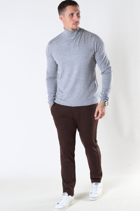 JEFF MALCOLM ROLL NECK KNIT Light Grey