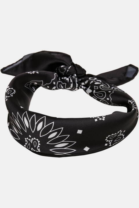 Urban Classics Satin Bandana 2-Pack Black/cognac