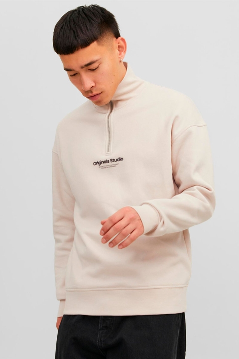 Jack & Jones Vesterbro Sweat Half Zip Moonbeam